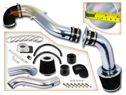 Parts included in the black CI-FD-12 cold air intake kit for 1998-2003 Ford Escort ZX2 2.0L – Rtunes Racing