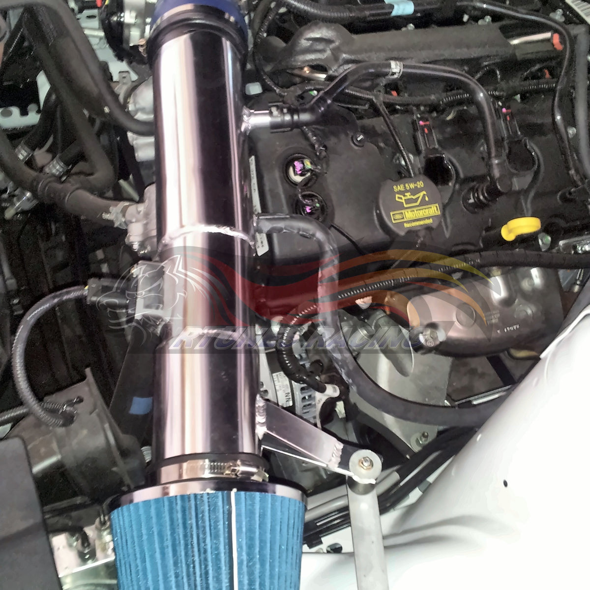 Rtunes Racing CI-FD-13 cold air intake installed in engine bay
