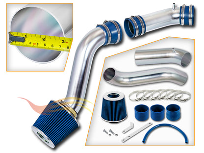 Parts included in the blue CI-FD-14 cold air intake kit for 1990-1995 Ford Thunderbird 3.8 Supercharged – Rtunes Racing