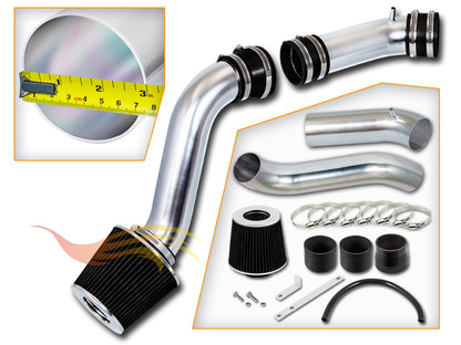 Parts included in the black CI-FD-14 cold air intake kit for 1990-1995 Ford Thunderbird 3.8 Supercharged – Rtunes Racing