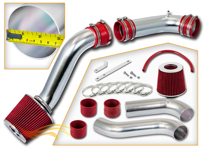 Parts included in the red CI-FD-17 cold air intake kit for 1990-1997 Ford Thunderbird 3.8L N/A – Rtunes Racing