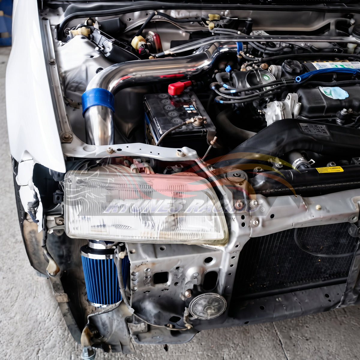 Rtunes Racing CI-HD-01 cold air intake installed in engine bay
