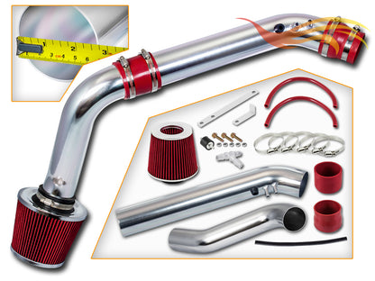 Parts included in the red CI-HD-07 cold air intake kit for 1999-2000 Honda Civic Si/EX/HX 1.6L – Rtunes Racing