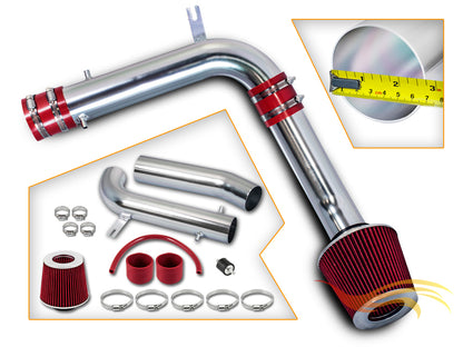 Parts included in the red CI-HD-08 cold air intake kit for Honda Accord 2.7/3.0, TL & CL 3.2L – Rtunes Racing