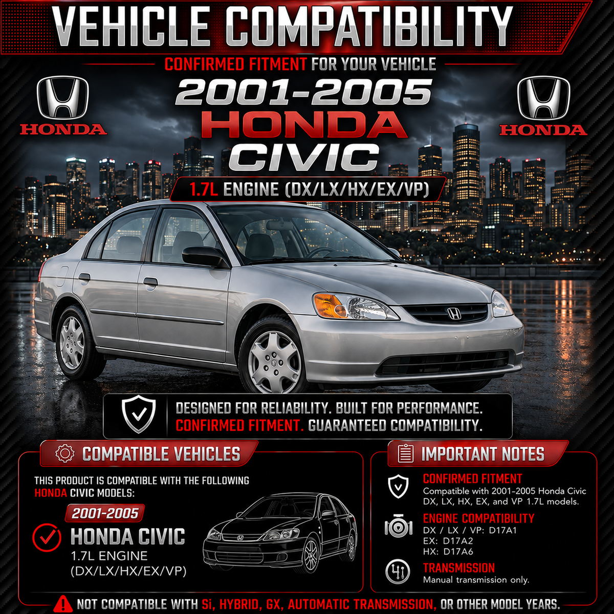 CI-HD-09 vehicle compatibility and engine fitment