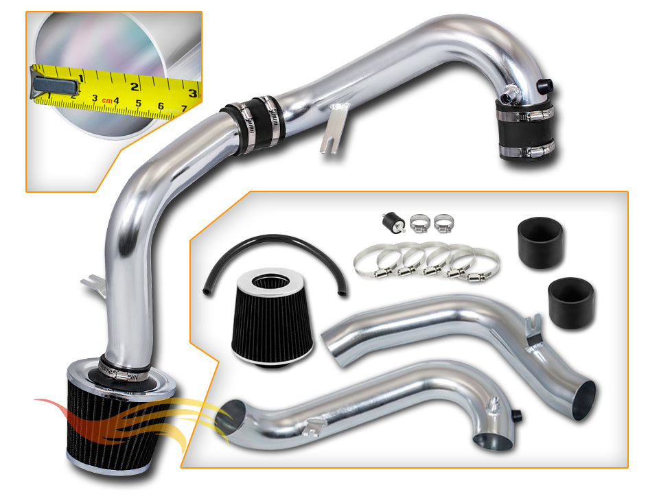 Parts included in the black CI-HD-09 cold air intake kit for 2001-2005 Honda Civic DX/LX/HX/EX/VP 1.7 MT ONLY – Rtunes Racing