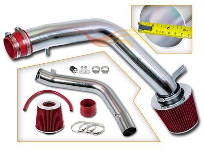 Parts included in the red CI-HD-11 cold air intake kit for 2003-2008 Honda Accord V6, Acura TL – Rtunes Racing