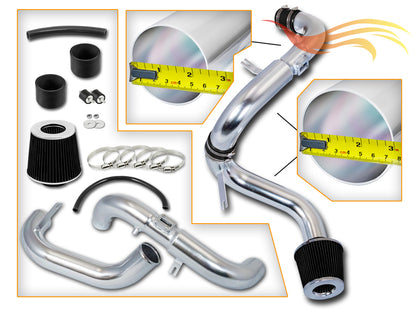 Parts included in the black CI-HD-14 cold air intake kit for 2006-2011 Honda Civic DX/LX/EX 1.8L – Rtunes Racing