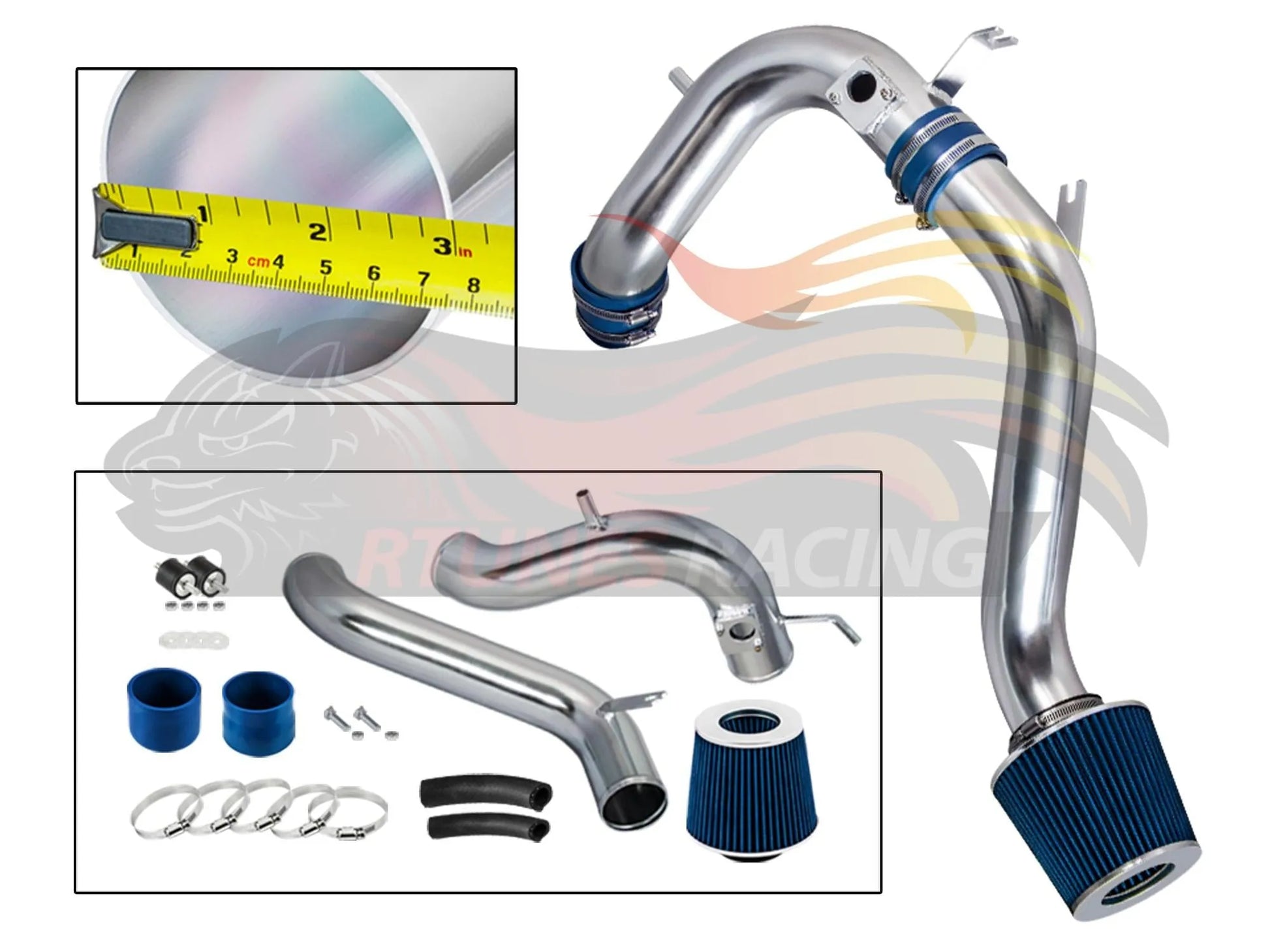 Cold Air Intake Kit For 2008-2012 Honda Accord L4 2.4L | Rtunes Racing | CI-HD-15BL