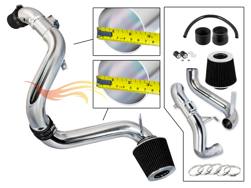 Parts included in the black CI-HD-17 cold air intake kit for 2012-2015 Honda Civic 1.8L – Rtunes Racing