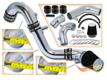Parts included in the black CI-HD-19 cold air intake kit for 2012-2015 Civic Si & 13-15 Acura ILX 2.4L – Rtunes Racing
