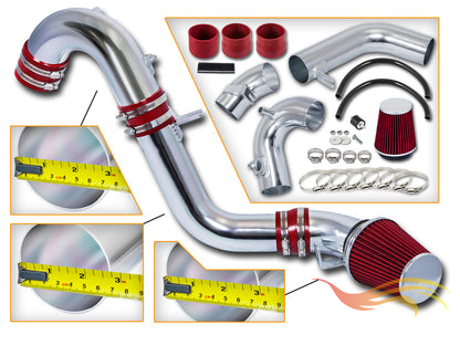 Parts included in the red CI-HD-19 cold air intake kit for 2012-2015 Civic Si & 13-15 Acura ILX 2.4L – Rtunes Racing