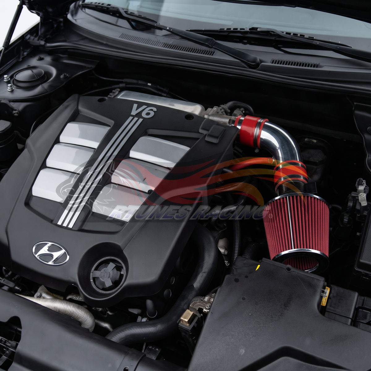 Rtunes Racing CI-HY-02 cold air intake installed in engine bay