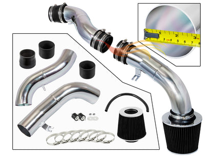 Parts included in the black CI-HY-02 cold air intake kit for 2003-2007 Hyundai Tiburon 2.7L V6 – Rtunes Racing