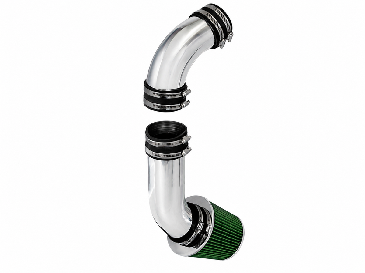 Cold air intake kit for 2009-2011 Hyundai Genesis Sedan 3.8L, green with polished pipe – Rtunes Racing CI-HY-03