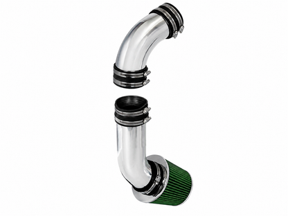 Cold air intake kit for 2009-2011 Hyundai Genesis Sedan 3.8L, green with polished pipe – Rtunes Racing CI-HY-03