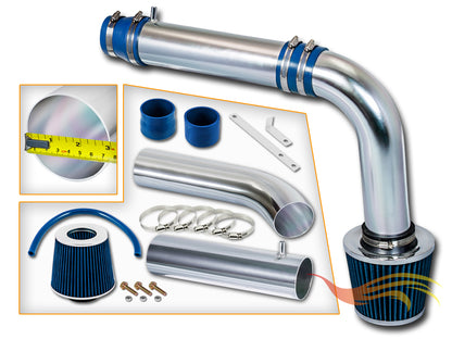 Parts included in the blue CI-HY-05 cold air intake kit for 2011-2017 Hyundai Veloster, Accent, Kia Rio 1.6L – Rtunes Racing