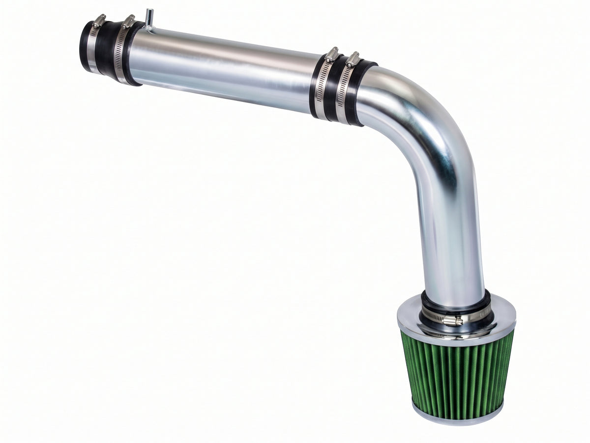 Cold air intake kit for 2011-2017 Hyundai Veloster, Accent, Kia Rio 1.6L, green with polished pipe – Rtunes Racing CI-HY-05