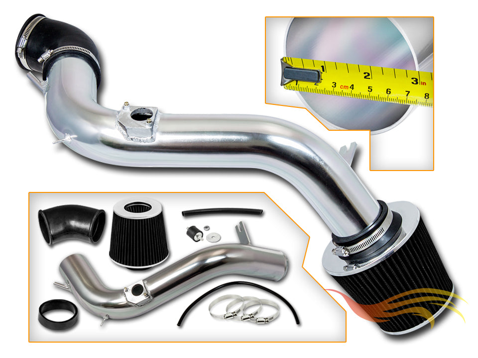 Parts included in the black CI-MZ-04 cold air intake kit for 2003-2008 Mazda 6 V6 3.0L – Rtunes Racing