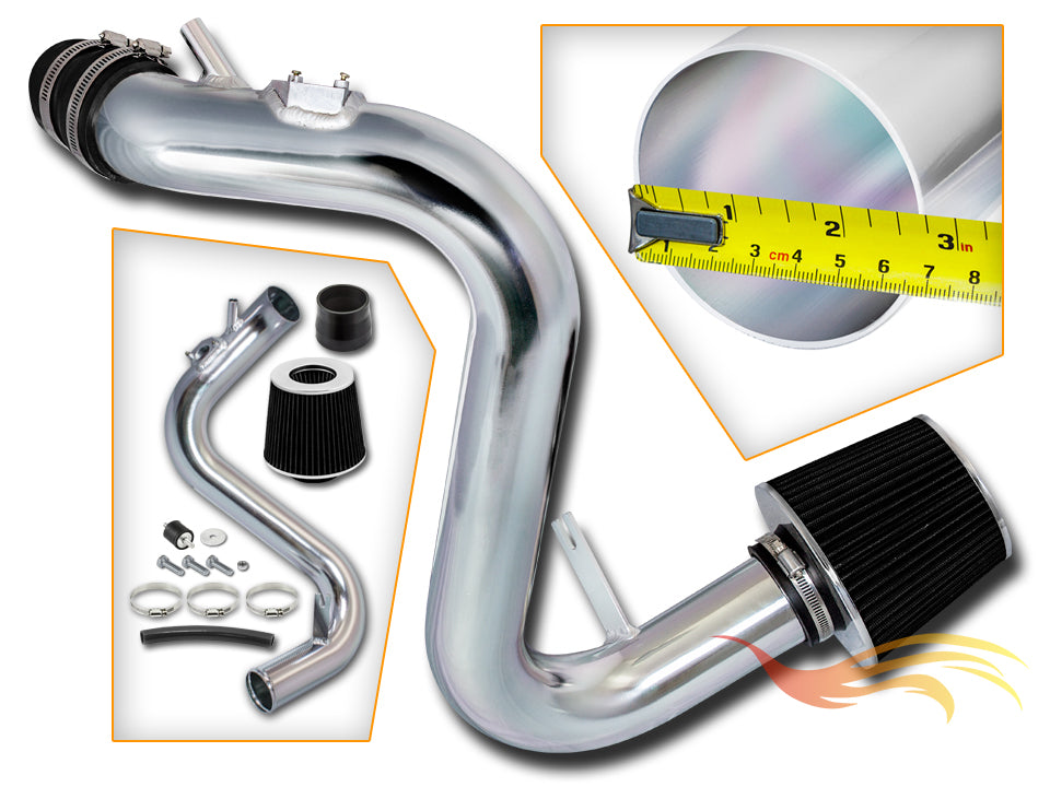 Parts included in the black CI-MZ-07 cold air intake kit for 2007-2013 Mazda Mazdaspeed 3 2.3L Turbo – Rtunes Racing