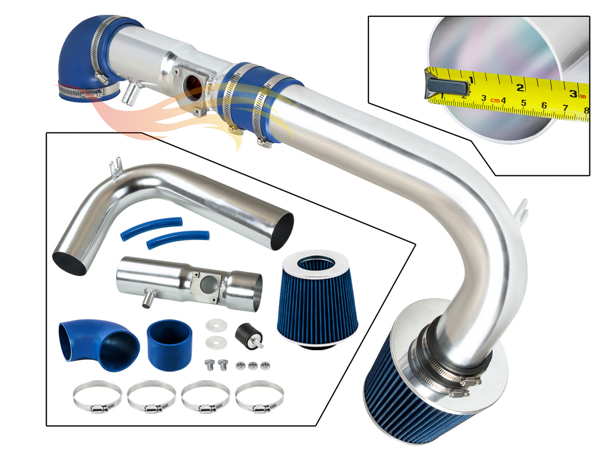 Parts included in the blue CI-MZ-08 cold air intake kit for 2006-2009 Mazda Miata/MX-5 2.0L – Rtunes Racing