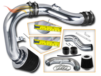 Parts included in the black CI-SB-01 cold air intake kit for 2002-2007 Subaru WRX 2.0 2.5 & 04-07 STI 2.5 – Rtunes Racing