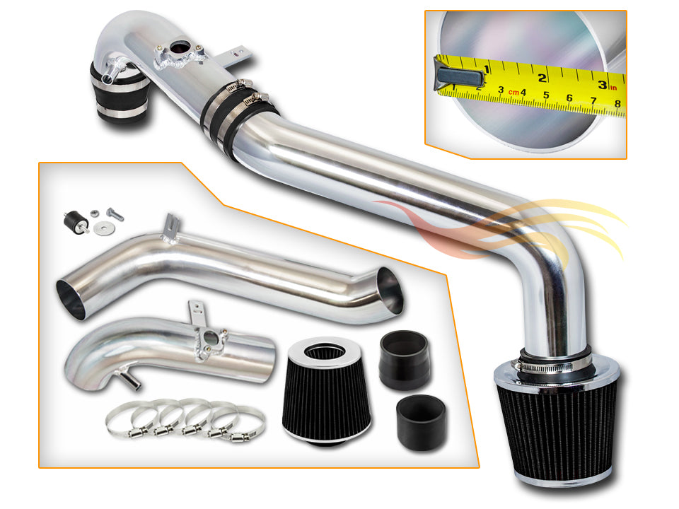 Parts included in the black CI-SC-04 cold air intake kit for 2008-2015 Scion xB 2.4 – Rtunes Racing