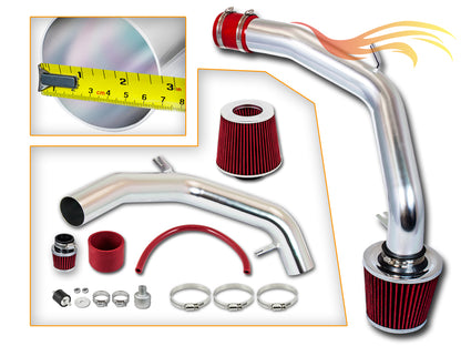 Parts included in the red CI-VW-01 cold air intake kit for 1999-2005 VW Golf/Jetta/GTI 1.8 Turbo & 2.0L – Rtunes Racing