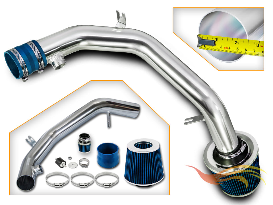 Parts included in the blue CI-VW-02 cold air intake kit for 1999-2004 VW Golf, VW Jetta, GTI VR6 – Rtunes Racing