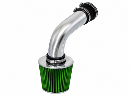 Cold air intake kit for 1992-1994 VW Corrado SLC, 1993-1998 Jetta GLX VR6 2.8L, green with polished pipe – Rtunes Racing CI-VW-03