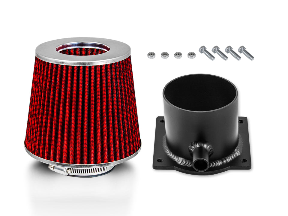 MAF Adapter with Red Filter For 1989-1994 Nissan 240SX S13 2.4L | Rtunes Racing | FAKIT-S13RD