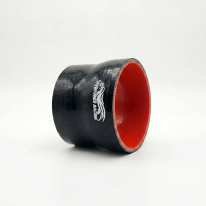 4"-3.5" inch (102mm to 89mm) Silicone Coupler Hose with T-Bolt Clamps | Rtunes Racing | BLACK SH-SR102-89CK-TC