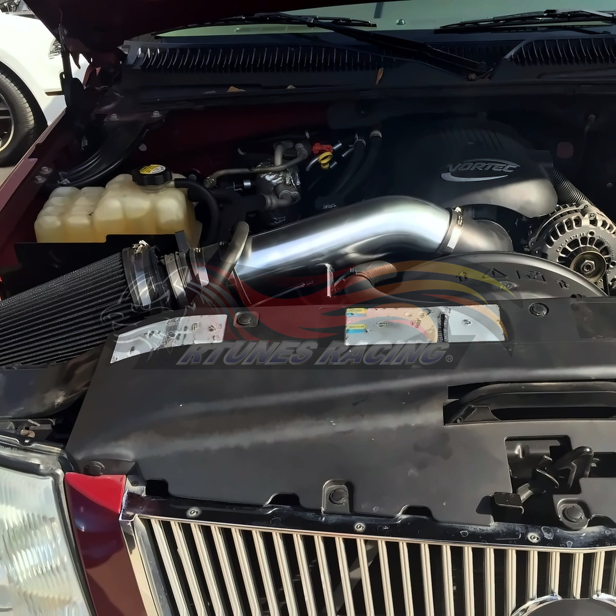 Rtunes Racing HI-CD-01 heat shield cold air intake installed in engine bay