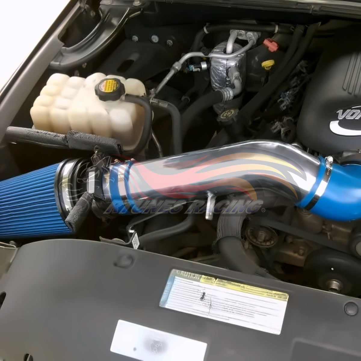 Rtunes Racing HI-CD-01 heat shield cold air intake installed in engine bay