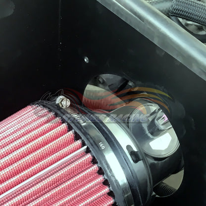 Rtunes Racing HI-CD-02 heat shield cold air intake installed in engine bay