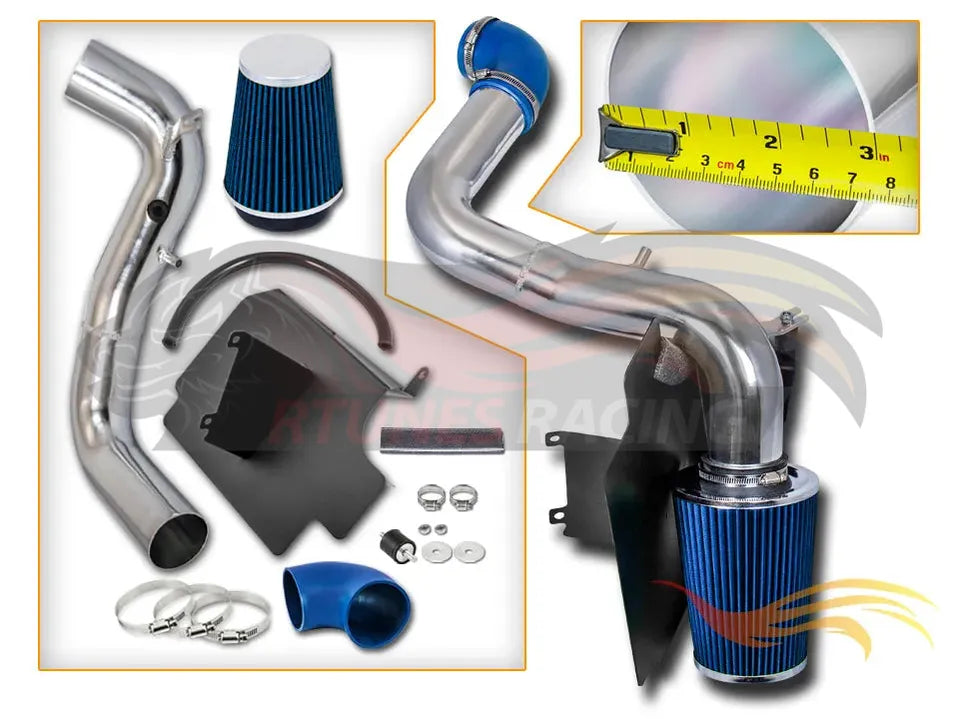 Heat Shield Air Intake Kit For 1998-2003 Chevy S-10, GMC Sonoma I4 2.2L | Rtunes Racing | HI-CH-02BL