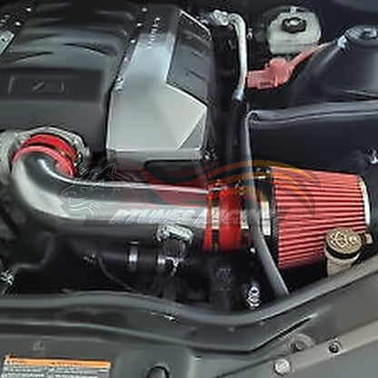 Rtunes Racing HI-CH-06 heat shield cold air intake installed in engine bay