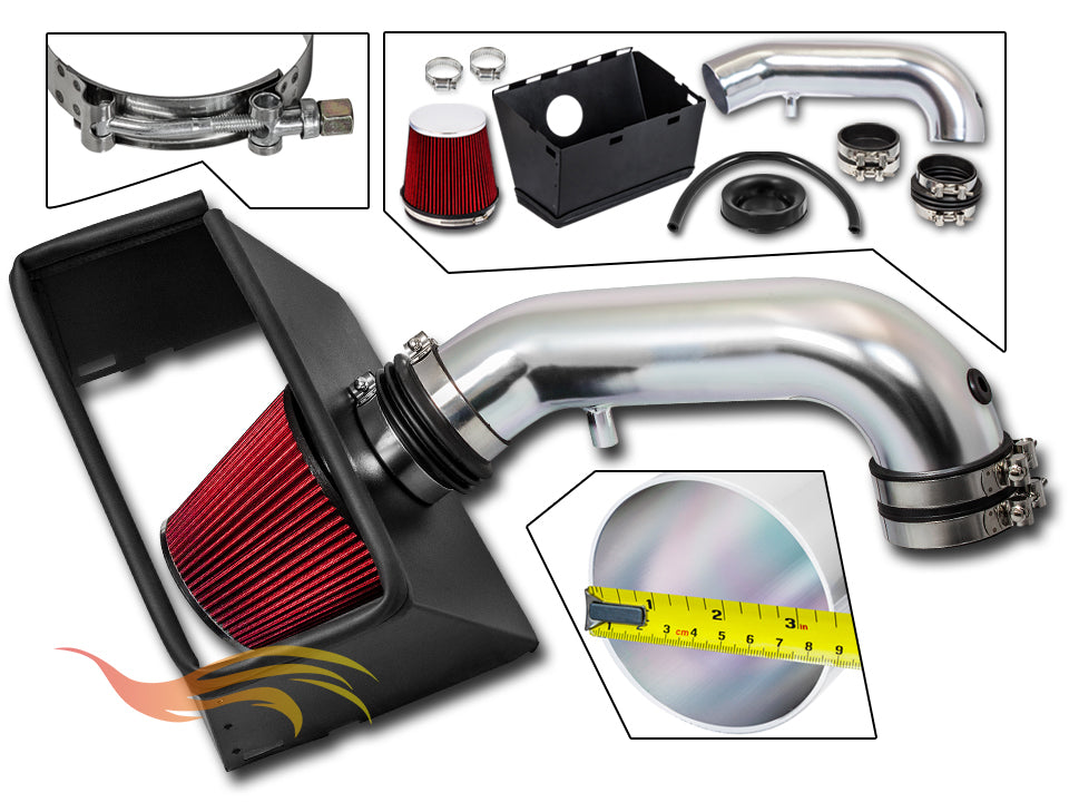 Heat Shield Air Intake Kit For 2009-2018 Dodge Ram 1500/2500, 2009-2011 Ram 3500, 2019-2021 Ram 1500 Classic 5.7L V8 | Rtunes Racing | HI-DG-10