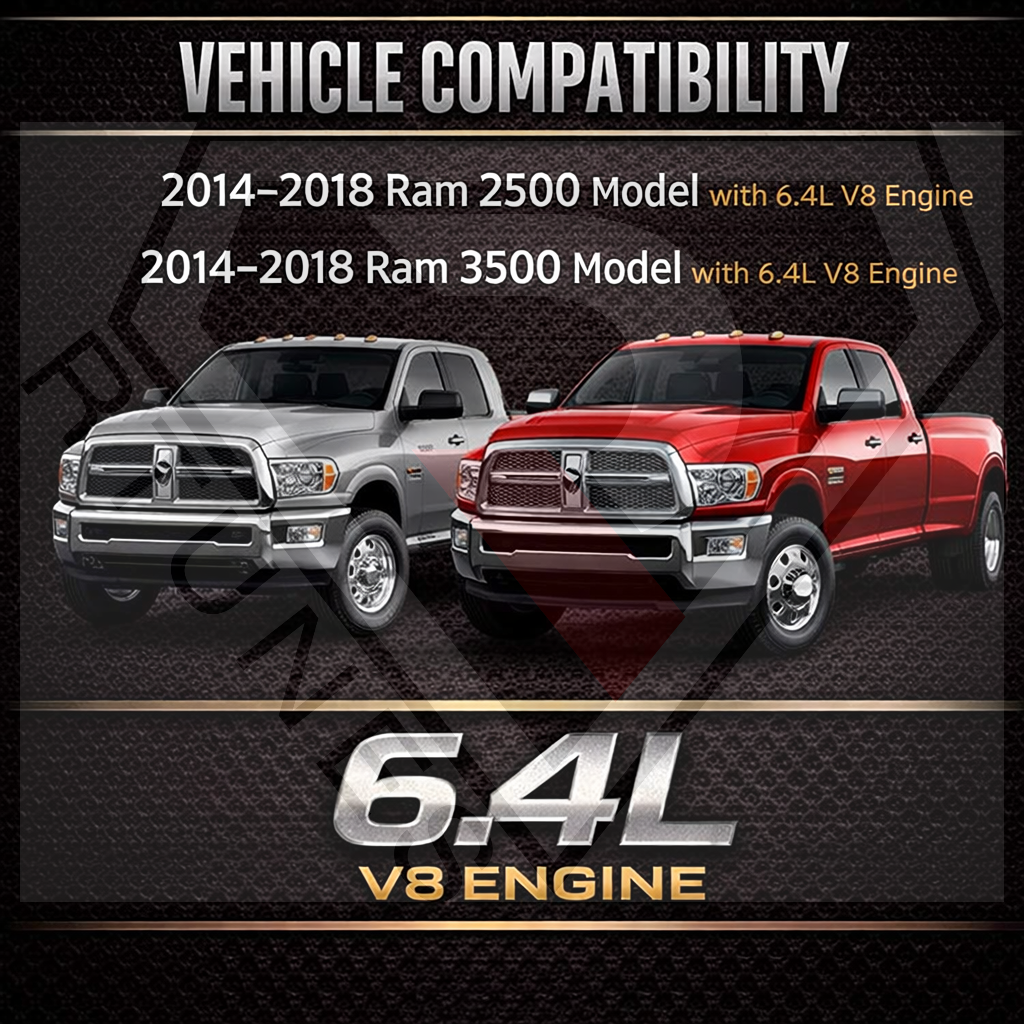 Heat Shield Air Intake Kit For 2014-2018 Ram 2500/3500 6.4L V8 | Rtunes Racing | HI-DG-15