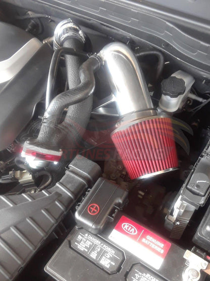 Rtunes Racing HI-HY-01 heat shield cold air intake installed in engine bay