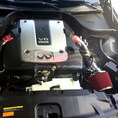 Rtunes Racing HI-NS-01 heat shield cold air intake installed in engine bay