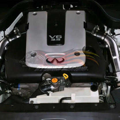 Rtunes Racing HI-NS-01 heat shield cold air intake installed in engine bay