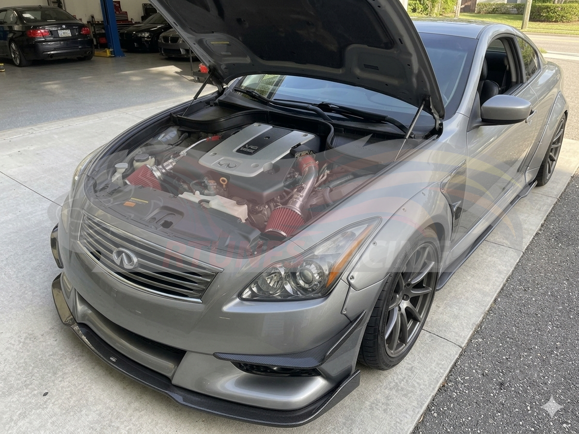 Heat Shield Air Intake Kit For 2009-2020 Nissan 370Z 3.7L V6 | Rtunes Racing | HI-NS-01BL-02