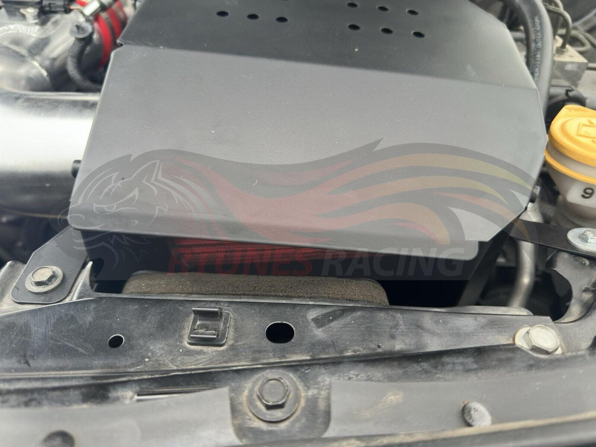 Rtunes Racing HI-SC-01 heat shield cold air intake installed in engine bay