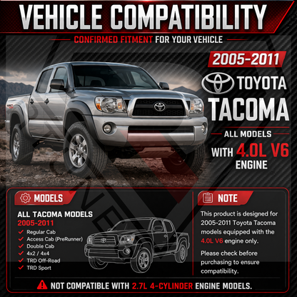 Heat Shield Air Intake Kit For 2005-2011 Toyota Tacoma 4.0L V6 | Rtunes Racing | HI-TY-02BL
