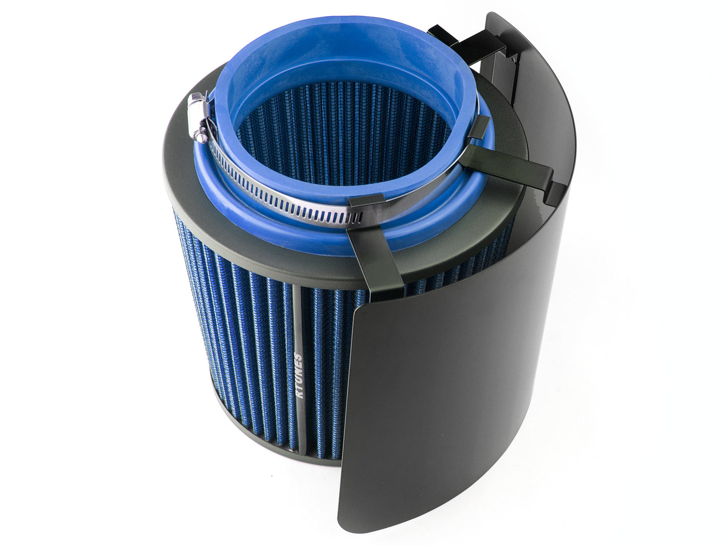 Rtunes Racing Universal Air Intake Cone Filter Cover Heat Shield Stainless Steel Black Cover with Filter | Rtunes Racing | SHIELD-CK-RAFB