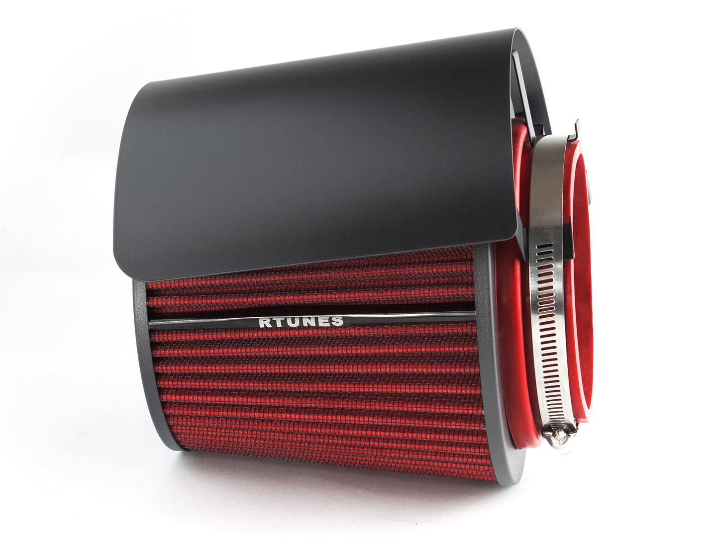 Rtunes Racing Universal Air Intake Cone Filter Cover Heat Shield Stainless Steel Black Cover with Filter | Rtunes Racing | SHIELD-CK-RAFR