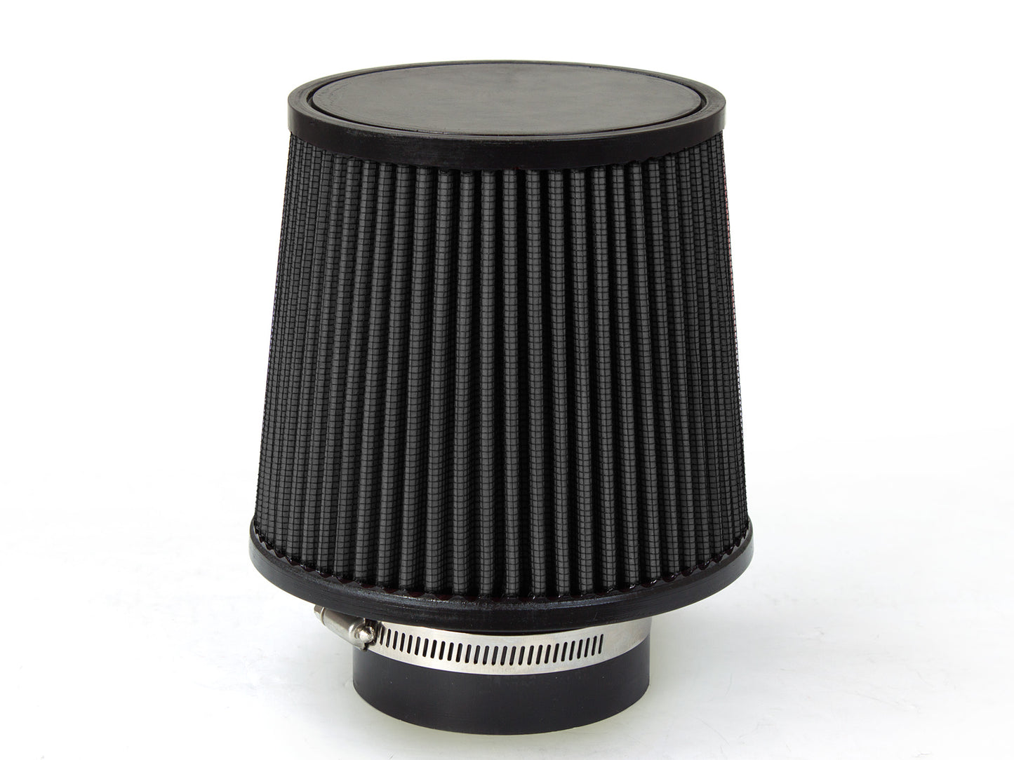 3” Inch (76mm) Universal Clamp-On Air Filter – Dry Washable Cone Intake Replacement | Rtunes Racing | BLACK MTAF3CK
