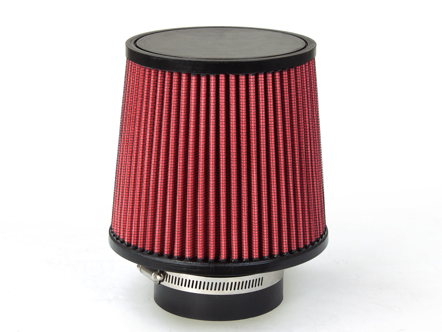 3” Inch (76mm) Universal Clamp-On Air Filter – Dry Washable Cone Intake Replacement | Rtunes Racing | RED MTAF3R