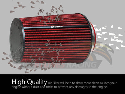 Rtunes RED 4" 102 mm Inlet Truck Cone Air Filter RAFL4R
